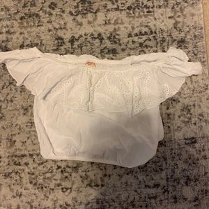 white off the shoulder blouse